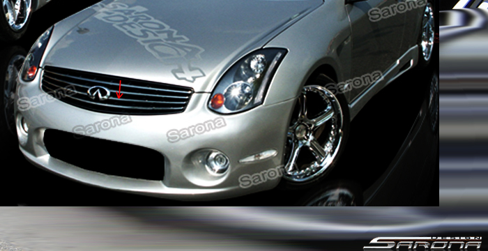 Custom Infiniti G35 Coupe Front Bumper  (2003 - 2007) - $575.00 (Part #IF-004-FB)